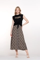 Geisha - Jurk - Zwart - Skirt leopard - 56335-41