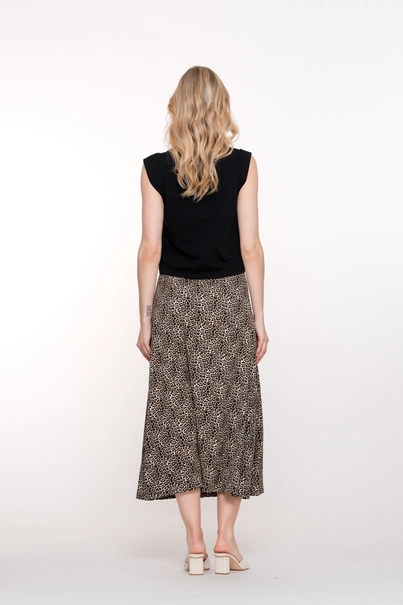 Geisha - Jurk - Zwart - Skirt leopard - 56335-41