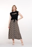 Geisha - Jurk - Zwart - Skirt leopard - 56335-41