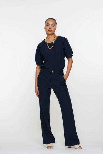 Geisha - Katoenen broek - Marineblauw - Pants comfy 51126-21