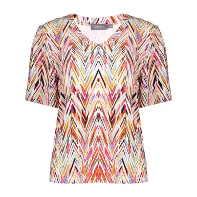 Geisha - T-shirt korte mouw - Rood - T-shirt v-neck jersey AOP - 52445-60 Jazz