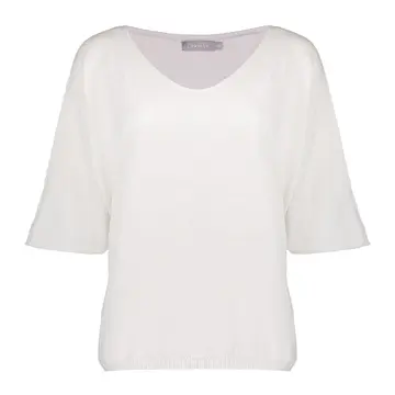 Geisha - T-shirt korte mouw - Zilver - Pullover V-neck 3/4 sl - 54050-70