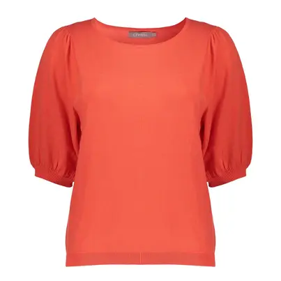Geisha - T-shirt lange mouw - Oranje - Pull shoulderpleads - 54006-10