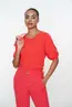 Geisha - T-shirt lange mouw - Oranje - Pull shoulderpleads - 54006-10
