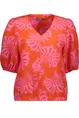 Geisha - Trendy T-shirt korte mouw - Rood - Top 53204-20