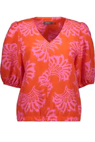 Geisha - Trendy T-shirt korte mouw - Rood - Top 53204-20
