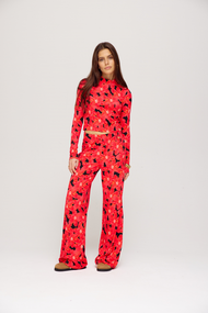 Harper&YVE - Jane-Pa - Trendy katoen/synthetische broek - Rood - Ss25T102
