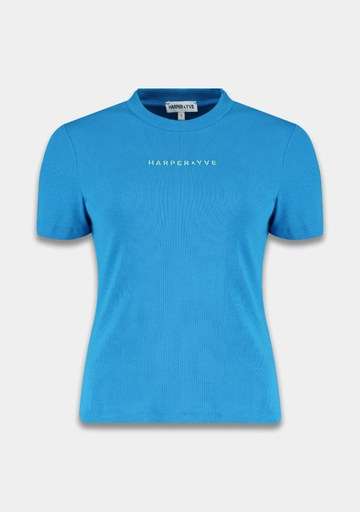 Harper&Yve - T-shirt korte mouw - Blauw - Cammy-Ss - Ss25P403