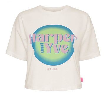 Harper&Yve - T-shirt korte mouw - Ecru - Hotstuff-Ss Cropped - Ss25Y308