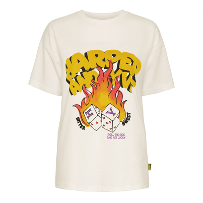 Harper&Yve - T-shirt korte mouw - Ecru - Rollthedice-Ss