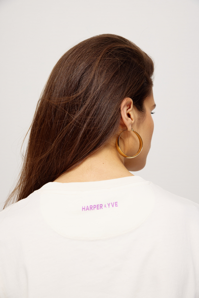 Harper&Yve - T-shirt korte mouw - Ecru - Rollthedice-Ss