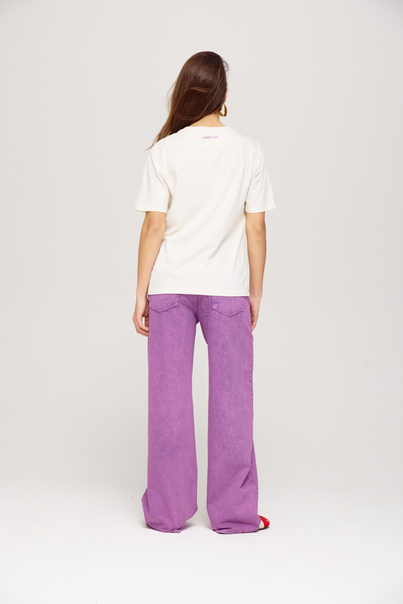 Harper&Yve - T-shirt korte mouw - Ecru - Rollthedice-Ss
