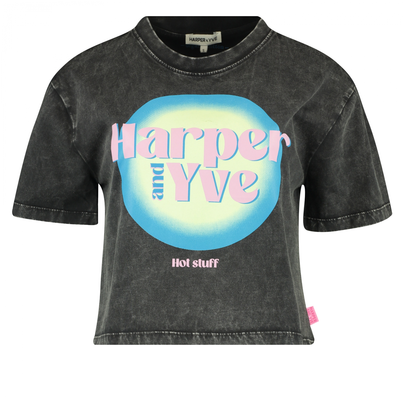 Harper&Yve - T-shirt korte mouw - Zwart - Hotstuff-Ss Cropped - Ss25Y305