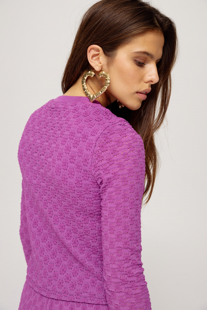 Harper&Yve - T-shirt lange mouw - Paars - Fenn-Ls - Ss25P605