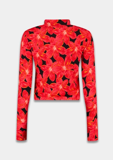 Harper&Yve - T-shirt lange mouw - Rood - Jeff-Ls - Ss25T502