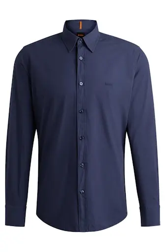 Hugo Boss - Overhemd lange mouw - Donkerblauw - Relegant-6-M