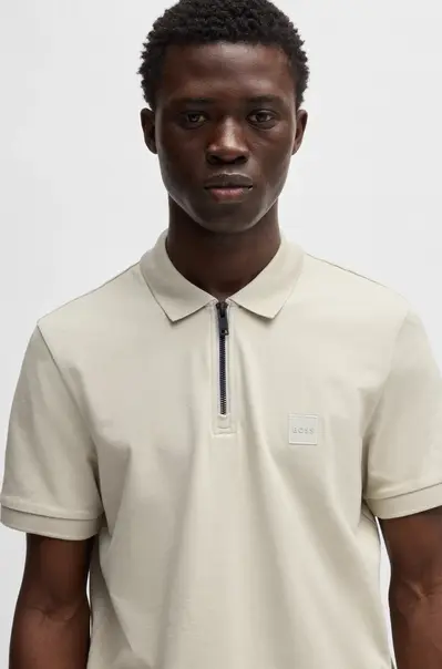 Hugo Boss - Polo - Beige - Passerzip - 50537507