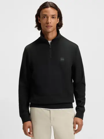 Hugo Boss - Polo sweater lange mouw - Zwart - Zetrust