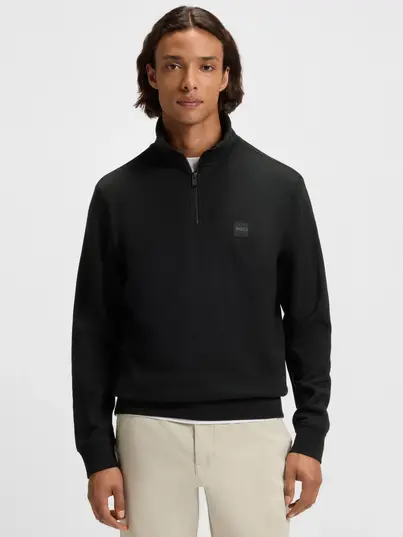 Hugo Boss - Polo sweater lange mouw - Zwart - Zetrust