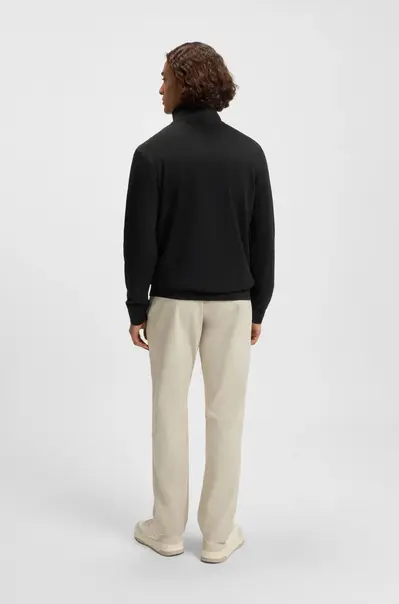 Hugo Boss - Polo sweater lange mouw - Zwart - Zetrust