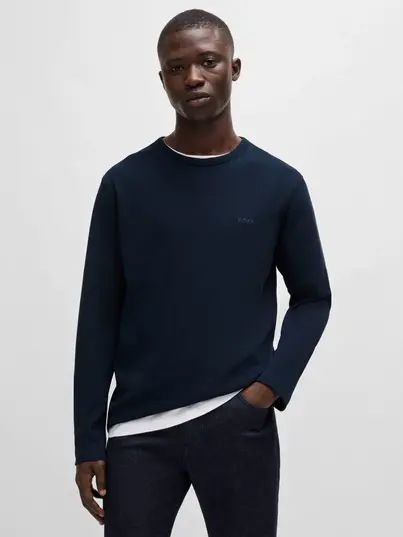 Hugo Boss - Sweater lange mouw - Donkerblauw - Tempesto
