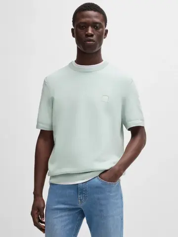 Hugo Boss - Sweater lange mouw - Mintgroen - Kanache - 50538267