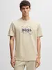Hugo Boss - T-shirt korte mouw - Beige - Te_logospace - 50539186