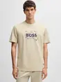 Hugo Boss - T-shirt korte mouw - Beige - Te_logospace - 50539186