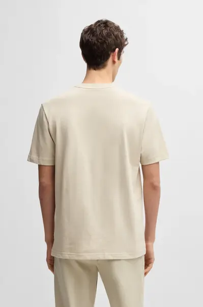 Hugo Boss - T-shirt korte mouw - Beige - Te_logospace - 50539186