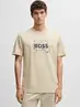 Hugo Boss - T-shirt korte mouw - Beige - Te_logospace - 50539186