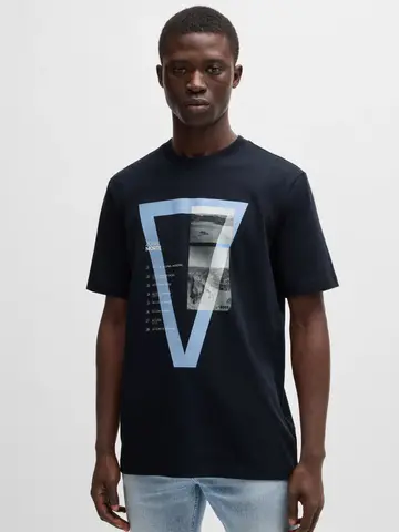 Hugo Boss - T-shirt korte mouw - Donkerblauw - Te_onthemway