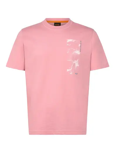 Hugo Boss - T-shirt korte mouw - Roze - Te_atacama