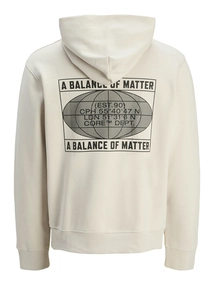 Jack&Jones - Hoodie - Beige - Jcoconcrete Globe Sweat Hood - 12272896