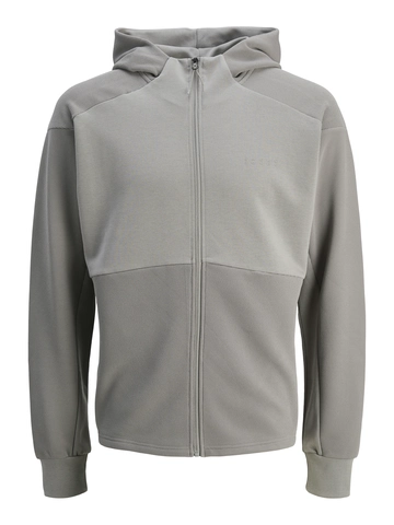 Jack&Jones - Hoodie vest - Grijs - Jcopacer Sweat High Neck Zip H - 12273033