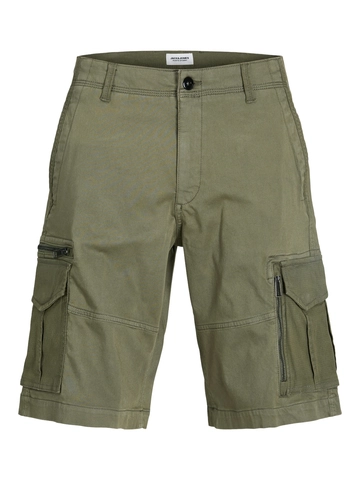 Jack&Jones - Korte broek katoen - Donkergroen - Jpstcole Cruise Cargo Shorts - 12264473