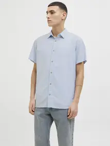 Jack&Jones - Overhemd korte mouw - Blauw - Jjesummer Shirt Ss Sn - 12269329