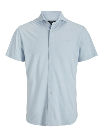 Jack&Jones - Overhemd korte mouw - Blauw - Jprblalance Pique S/S Shirt Sm - 12275652