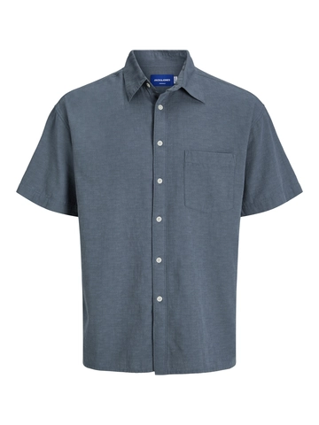 Jack&Jones - Overhemd korte mouw - Donkergrijs - Joralmeria Structure Shirt Ss - 12277123