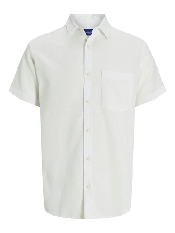 Jack&Jones - Overhemd korte mouw - Ecru - Jorvarenna Dobby Shirt Ss - 12271109