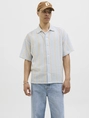 Jack&Jones - Overhemd korte mouw - Lichtblauw - Jorbellagio Crochet Shirt Ss - 12277295