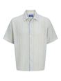 Jack&Jones - Overhemd korte mouw - Lichtblauw - Jorbellagio Crochet Shirt Ss - 12277295