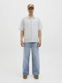 Jack&Jones - Overhemd korte mouw - Lichtblauw - Jorbellagio Crochet Shirt Ss - 12277295