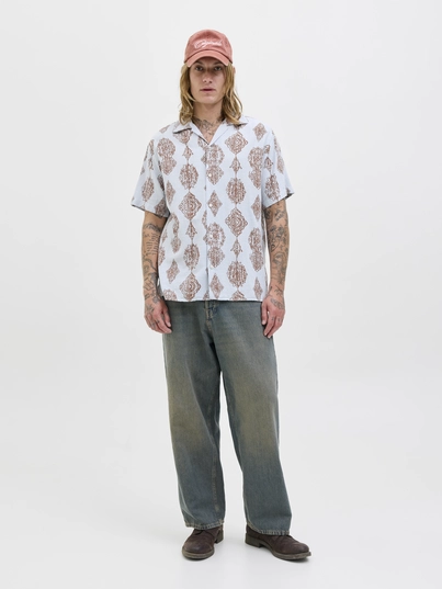 Jack&Jones - Overhemd korte mouw - Lichtblauw - Jorhydra Noto Shirt Ss Ln - 12277230