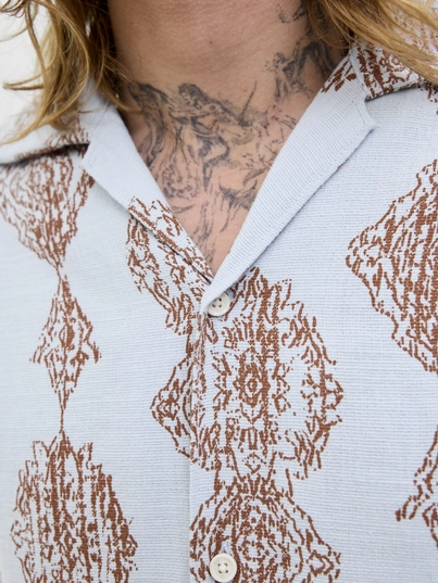 Jack&Jones - Overhemd korte mouw - Lichtblauw - Jorhydra Noto Shirt Ss Ln - 12277230