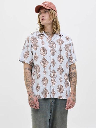 Jack&Jones - Overhemd korte mouw - Lichtblauw - Jorhydra Noto Shirt Ss Ln - 12277230