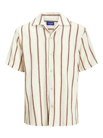 Jack&Jones - Overhemd korte mouw - Lichtgroen - Jorcoba Stripe Resort Shirt Ss - 12271060