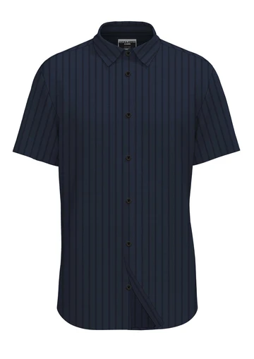 Jack&Jones - Overhemd korte mouw - Marineblauw - Jcojoshua Structure Shirt Ss - 12256023