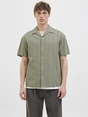 Jack&Jones - Overhemd korte mouw - Taupe - Jprccmontana Dobby Resort S/S - 12276818