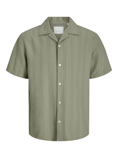 Jack&Jones - Overhemd korte mouw - Taupe - Jprccmontana Dobby Resort S/S - 12276818