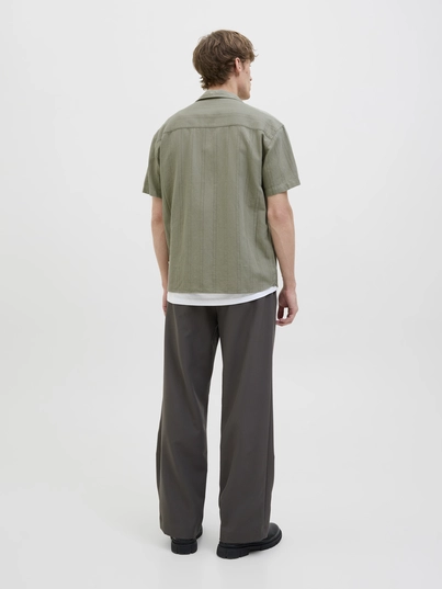 Jack&Jones - Overhemd korte mouw - Taupe - Jprccmontana Dobby Resort S/S - 12276818